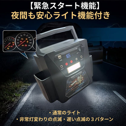 ジャンプスターター 12V/24V対応 4500A 大容量63000mAh トラック・大型車・ディーゼル対応 PSE認証 エンジンスターター