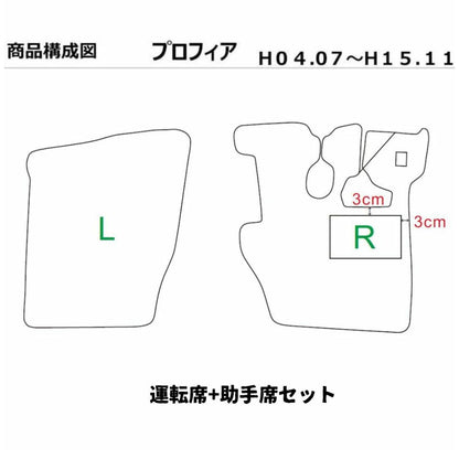 日野 プロフィア 運転席用 トラックマット 17/グランド/エアループ/テラヴィ対応 T-dust clean 汚れ防止 お掃除簡単 H4.7〜現行